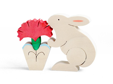 カーネーションとうさぎ