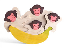 バナナボートのサル家族