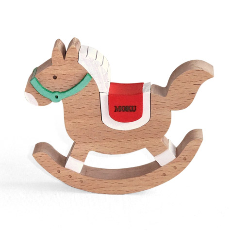 ゆらゆらポニー 木のおもちゃ杢・MOKU