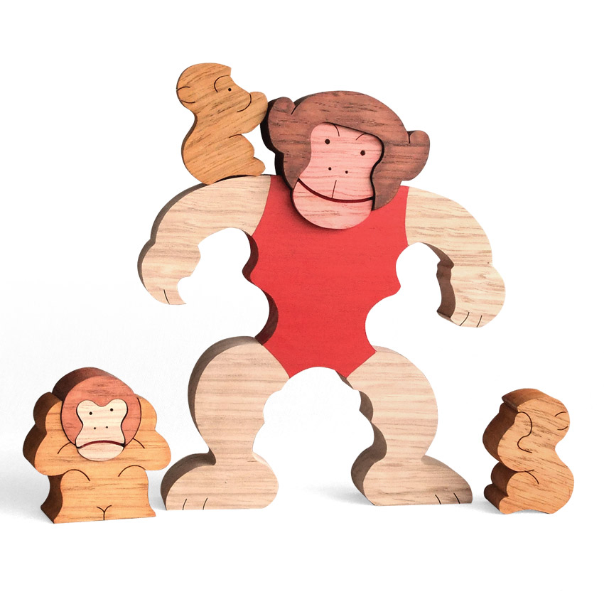 アウトレット評判 モールアート 3匹のお猿さん オーナメント 手繋ぎ こ