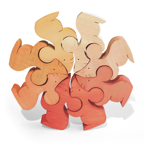 ネズミの組み木 ネズミ（子）の組み木 木のおもちゃ杢・MOKU