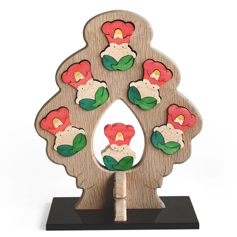 花の組み木 木のおもちゃ杢・MOKU