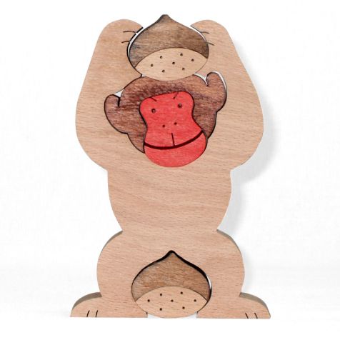 猿さん専用 サルと栗シリーズ 木のおもちゃ杢・MOKU