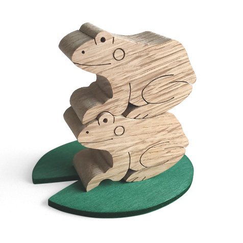 カエルの組み木 木のおもちゃ杢・MOKU