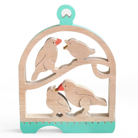 木製鳥用おもちゃ 多層構造 5点 木製鳥用おもちゃ 多層構造 5点