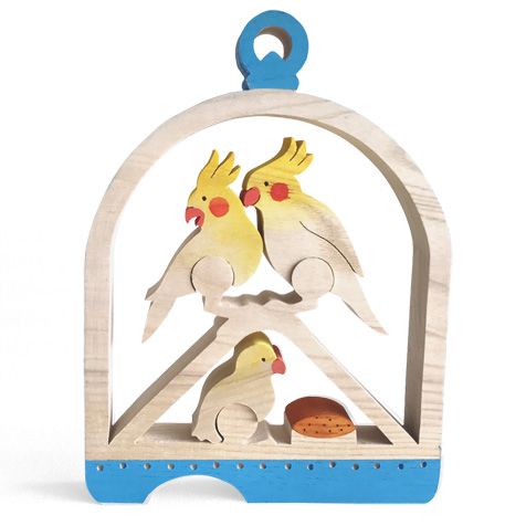 鳥の組み木 木のおもちゃ杢・MOKU