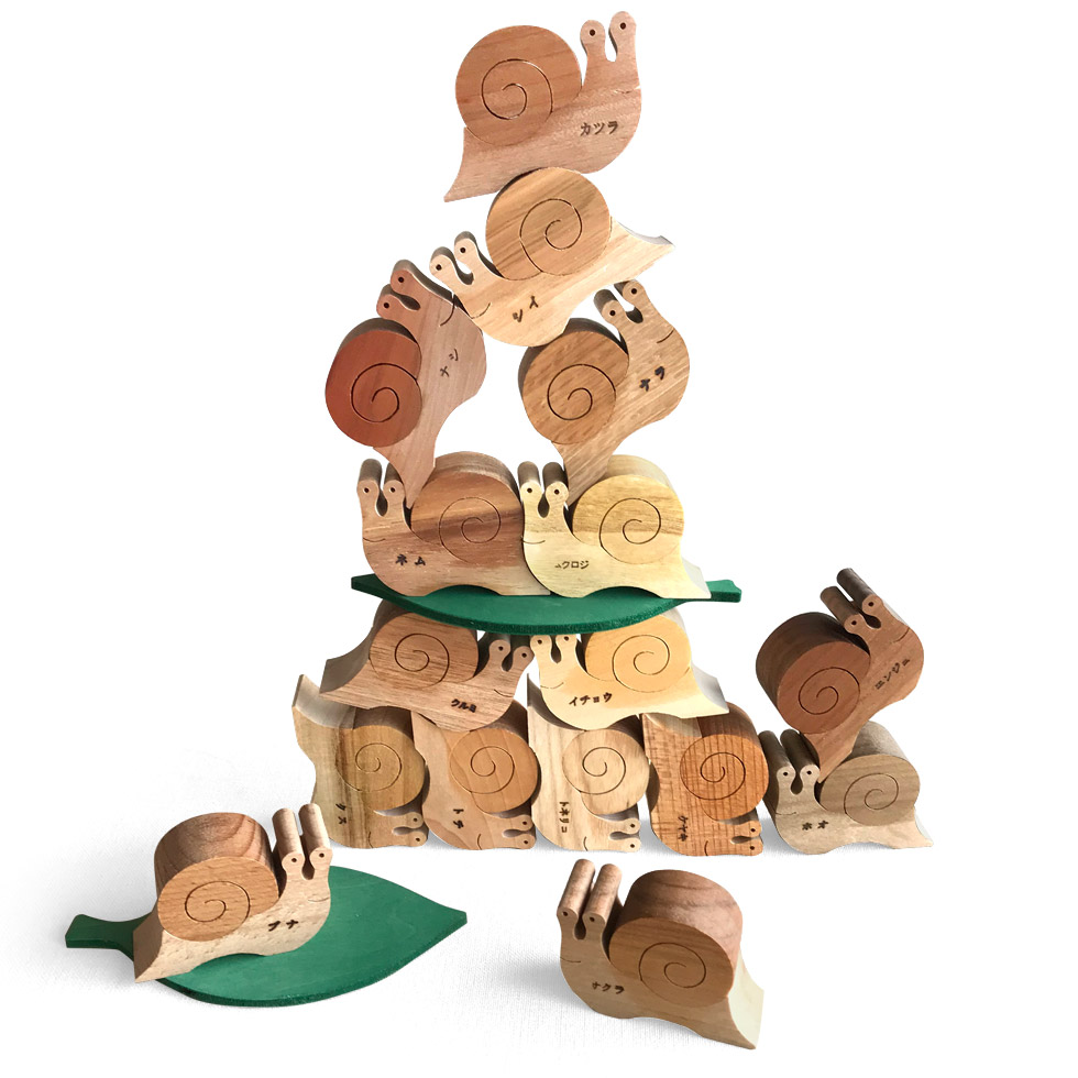 かたつむりくん 16匹セット（生地） 木のおもちゃ杢・MOKU