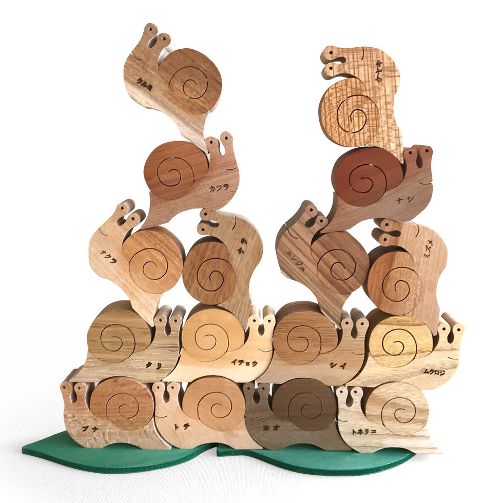 かたつむりくん 16匹セット（生地） 木のおもちゃ杢・MOKU