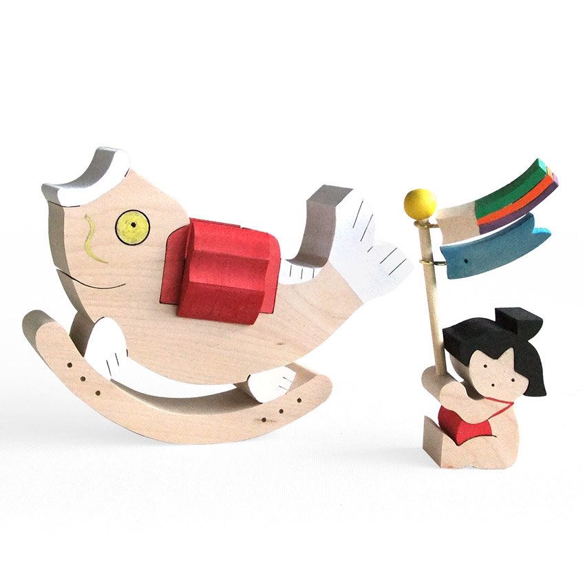 ゆりかごの金太郎坊や（鯉） 木のおもちゃ杢・MOKU