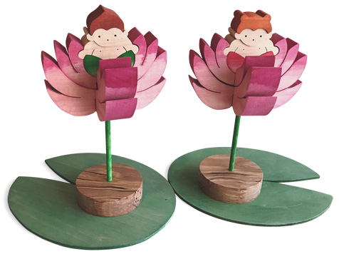 花の組み木 木のおもちゃ杢・MOKU