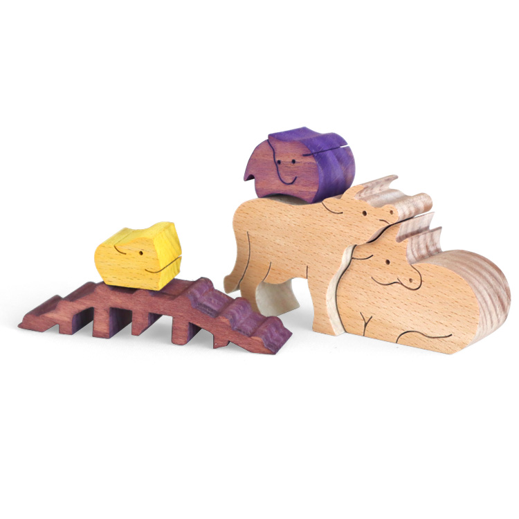 小さな十二支 丑（ウシ） 木のおもちゃ杢・MOKU