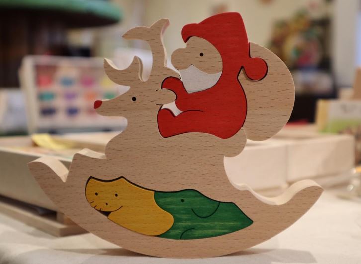 トナカイシーソー 木のおもちゃ杢・MOKU