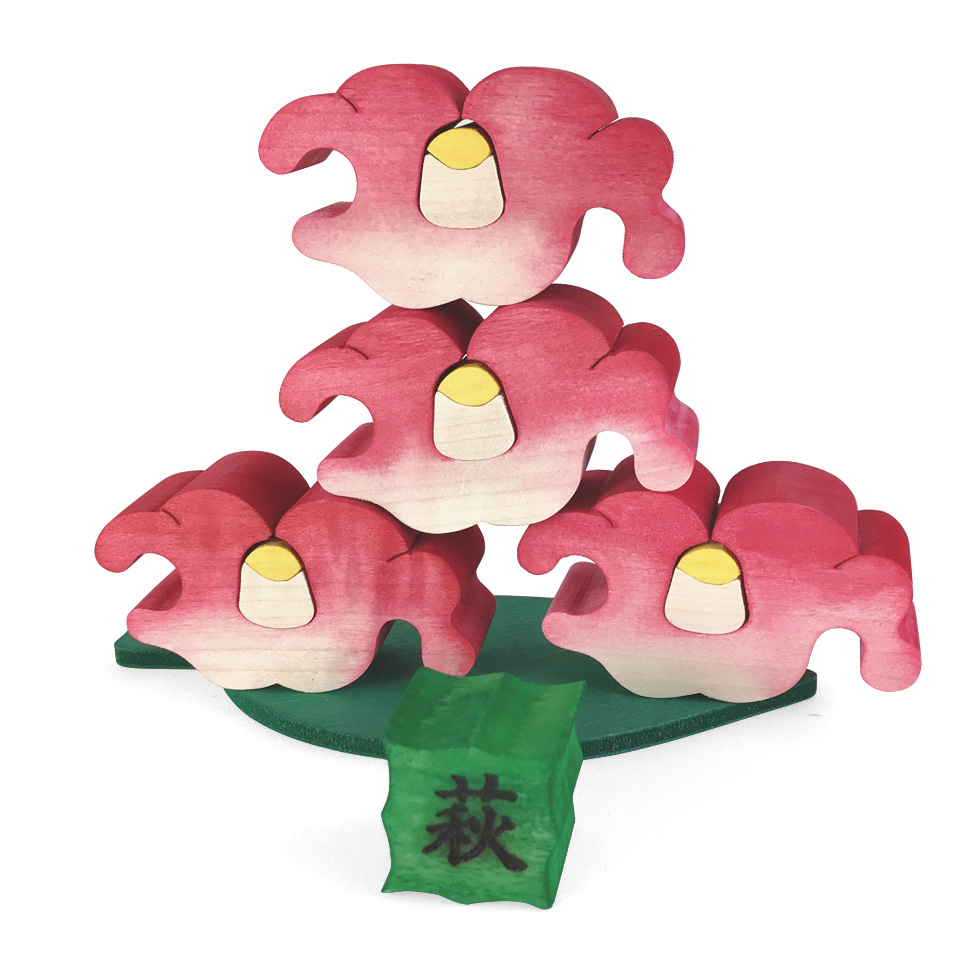 松&椿 椿サークル（花4つ） 木のおもちゃ杢・MOKU