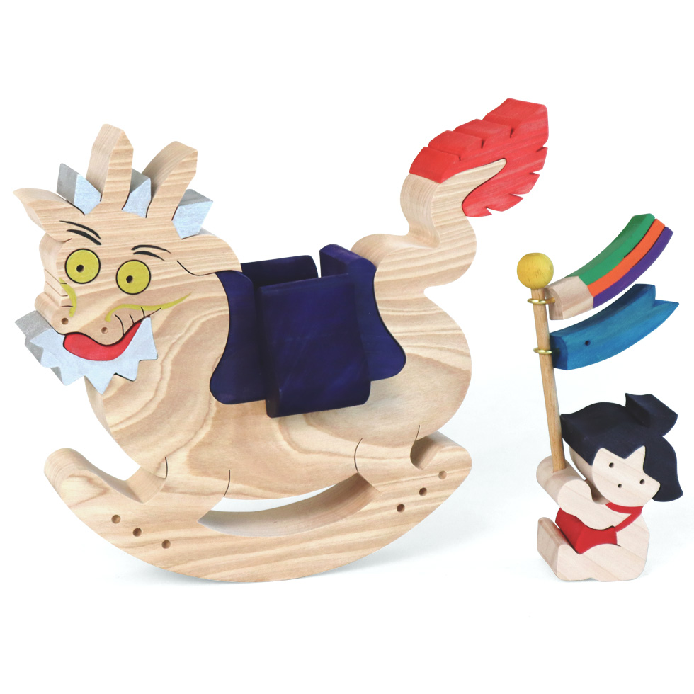 ゆりかごの金太郎坊や（龍） 木のおもちゃ杢・MOKU
