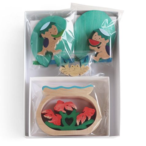 夏の組み木 木のおもちゃ杢・MOKU