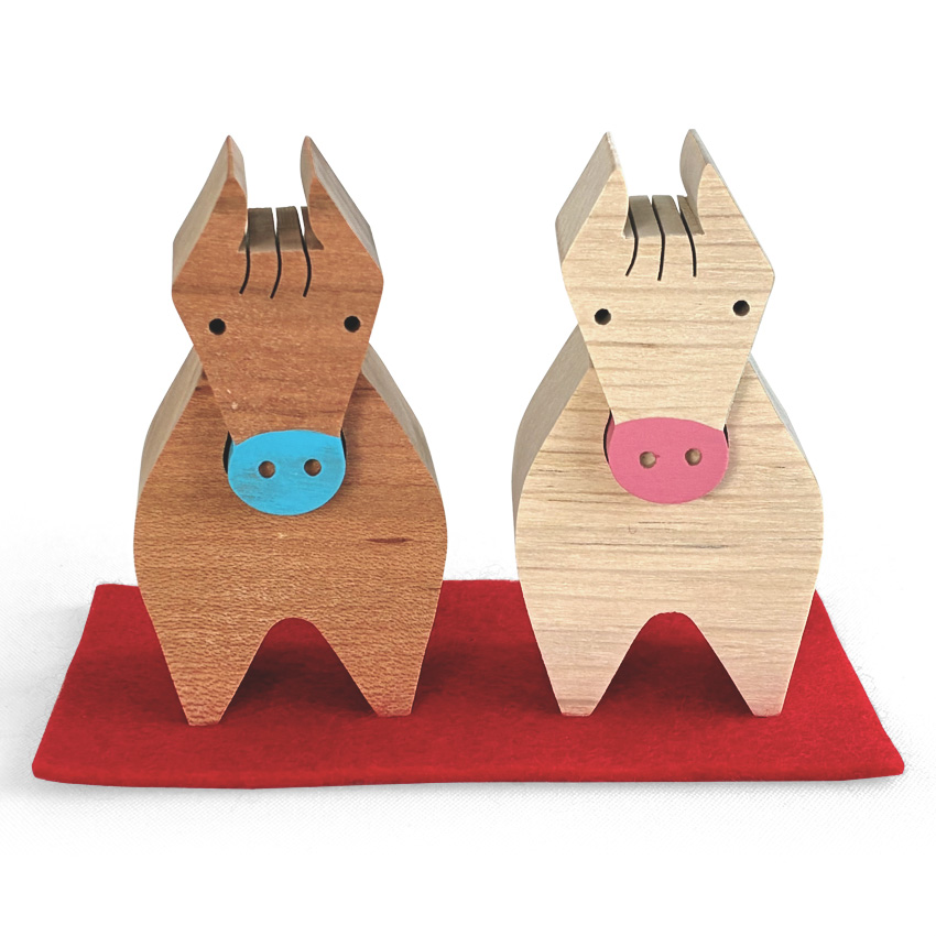 2026年馬年「ウマの組み木（1）」」 お知らせ 木のおもちゃ杢・MOKU
