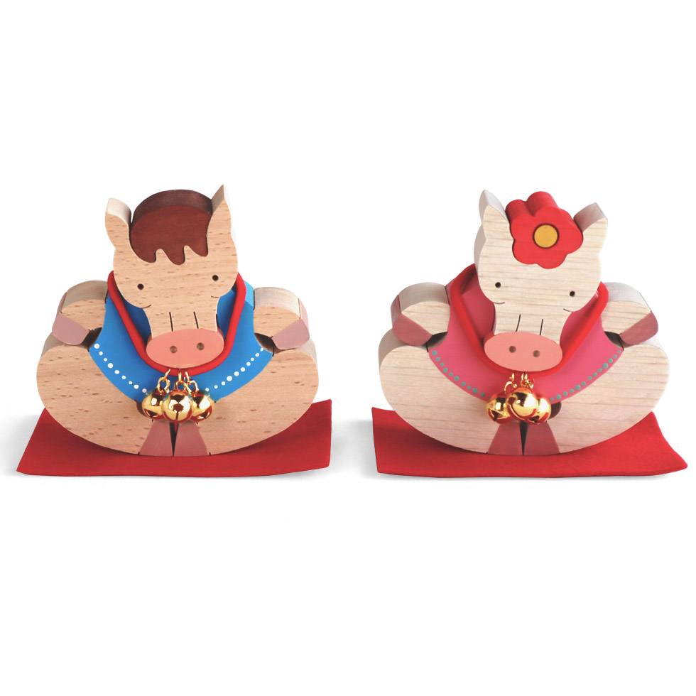 2026年馬年「ウマの組み木（1）」」 お知らせ 木のおもちゃ杢・MOKU